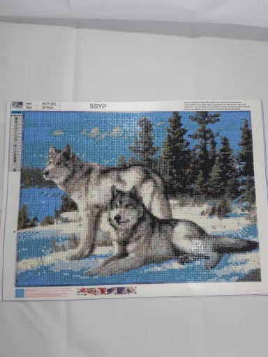 Diamond painting wolf.